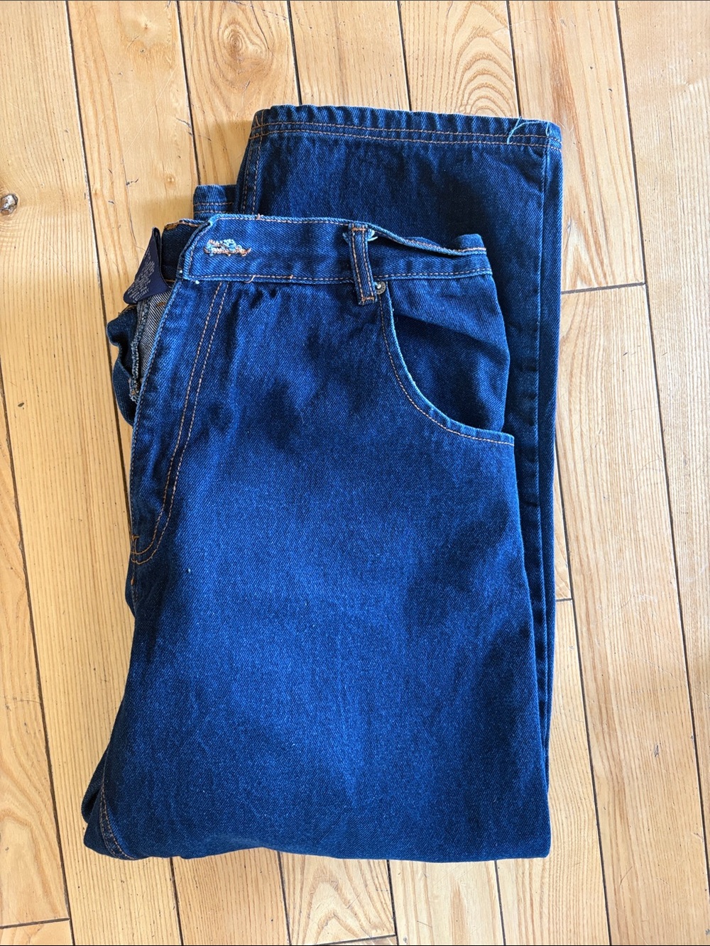 Vintage Joker Straight-Leg Men's Jeans in Deep Blue Denim